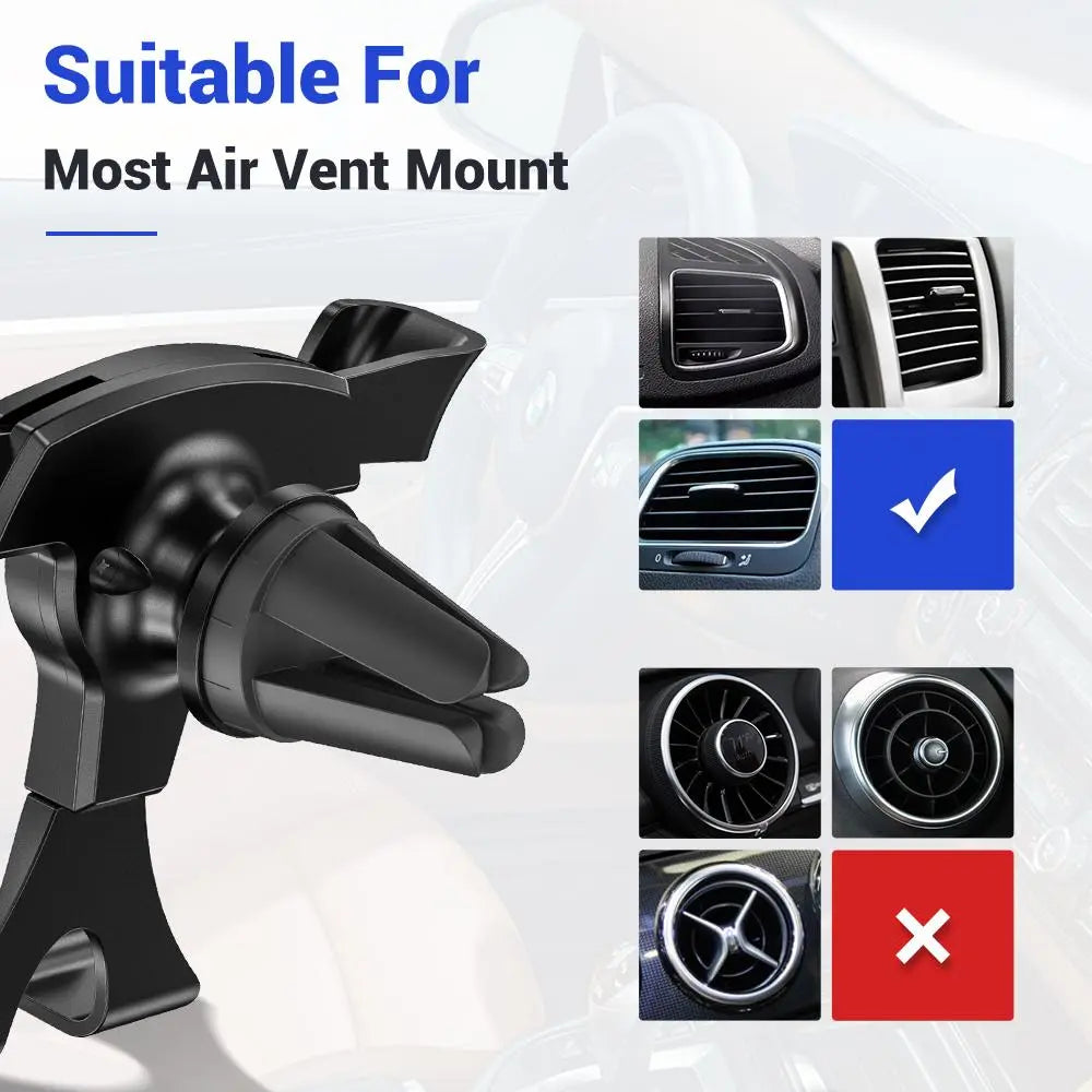 Car Air Outlet Mobile Phone Holder, Car Navigation Bracket for Air Vent, Universal 360 Degree Rotatable Phone Holder Mount