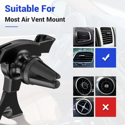Car Air Outlet Mobile Phone Holder, Car Navigation Bracket for Air Vent, Universal 360 Degree Rotatable Phone Holder Mount