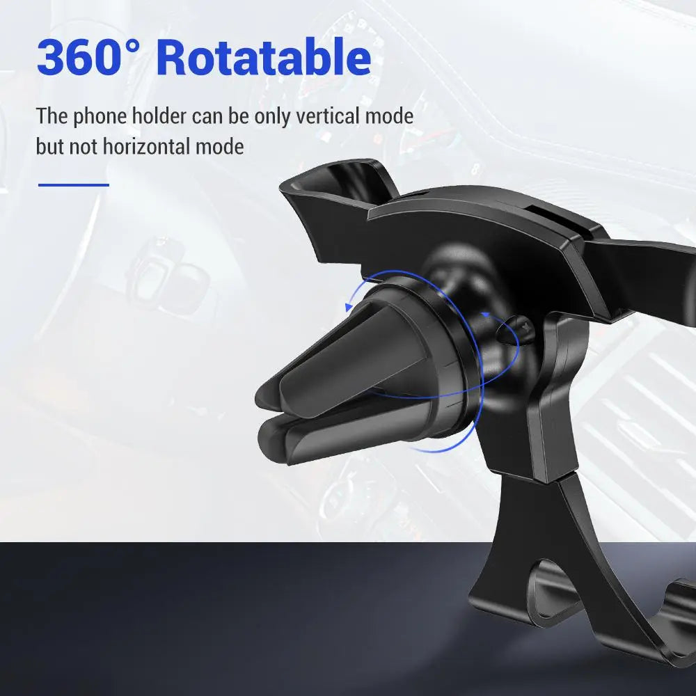 Car Air Outlet Mobile Phone Holder, Car Navigation Bracket for Air Vent, Universal 360 Degree Rotatable Phone Holder Mount